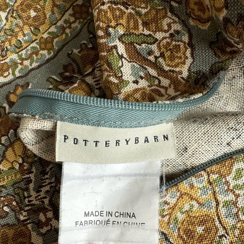 Pottery Barn paisley print 20” square pillow cover